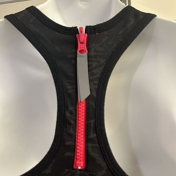 Free People Movement Black/Gray/Coral Abstract Pullover Zip-Up Sports Bra- Small - Picture 7 of 13